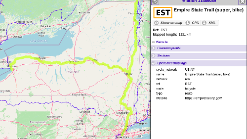 Map of the Empire State Trail