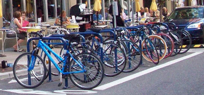 Inverted U style bike racks